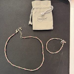 Judith Jack Reflections Pink and Silver Necklace Set